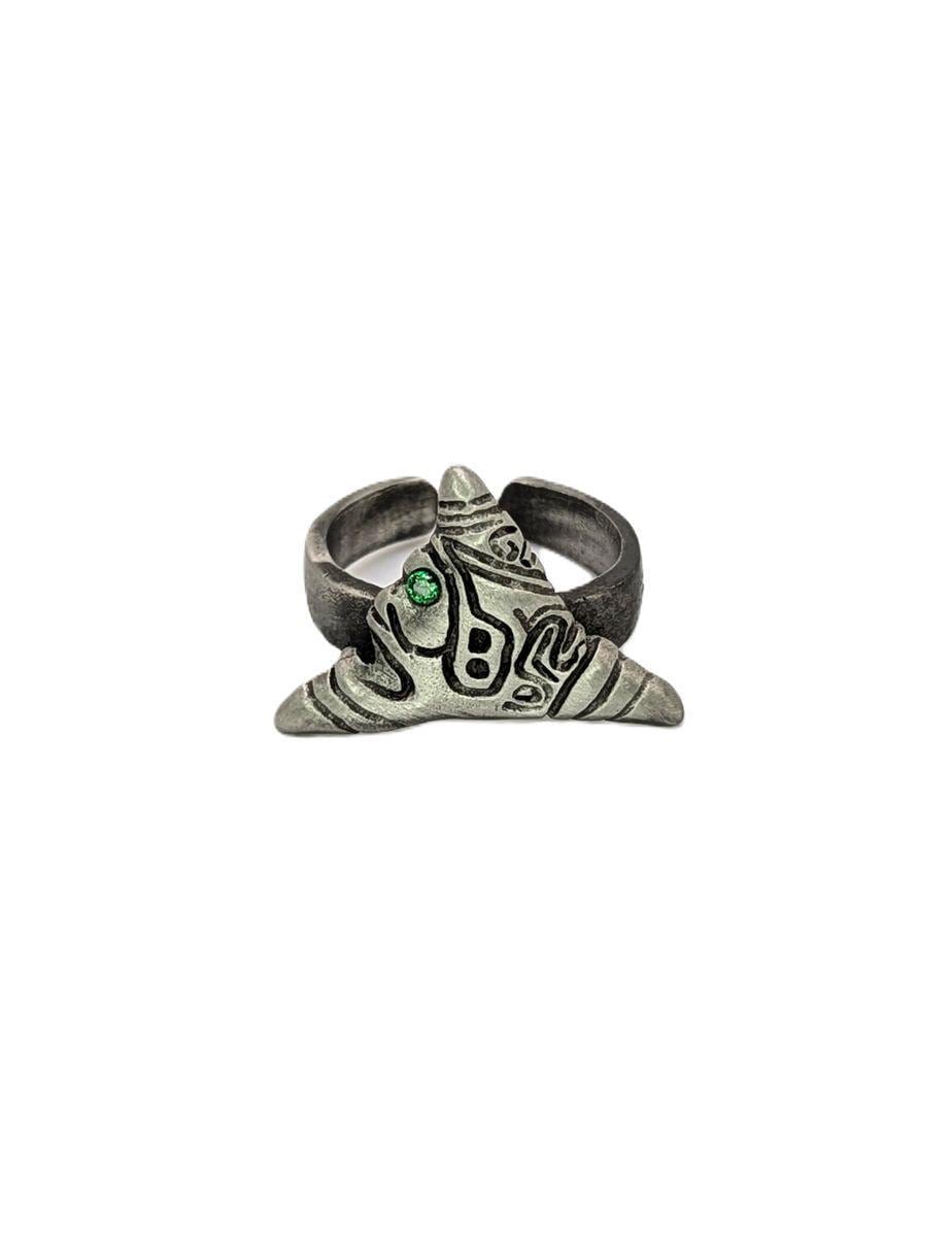 Taino Heritage Trigonolito Pewter Adjustable Ring