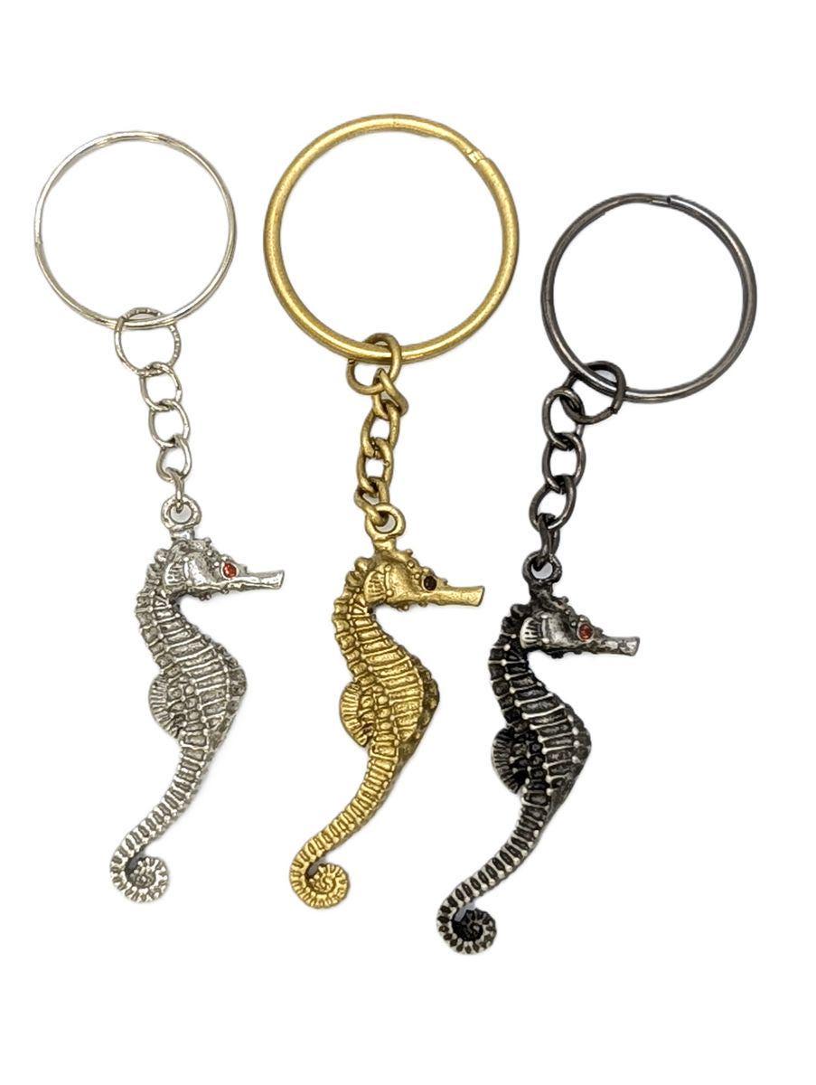 Seahorse Stylish Pewter keychain