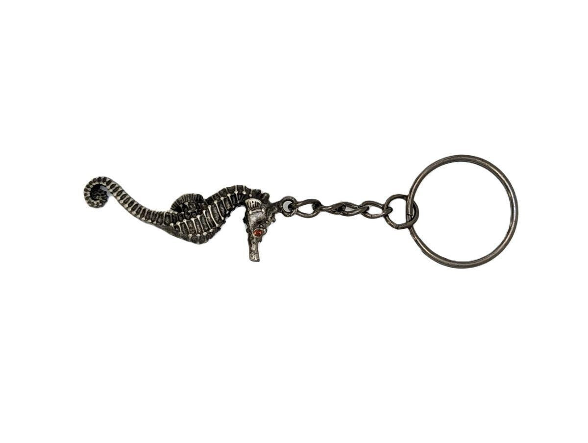 Seahorse Stylish Pewter keychain