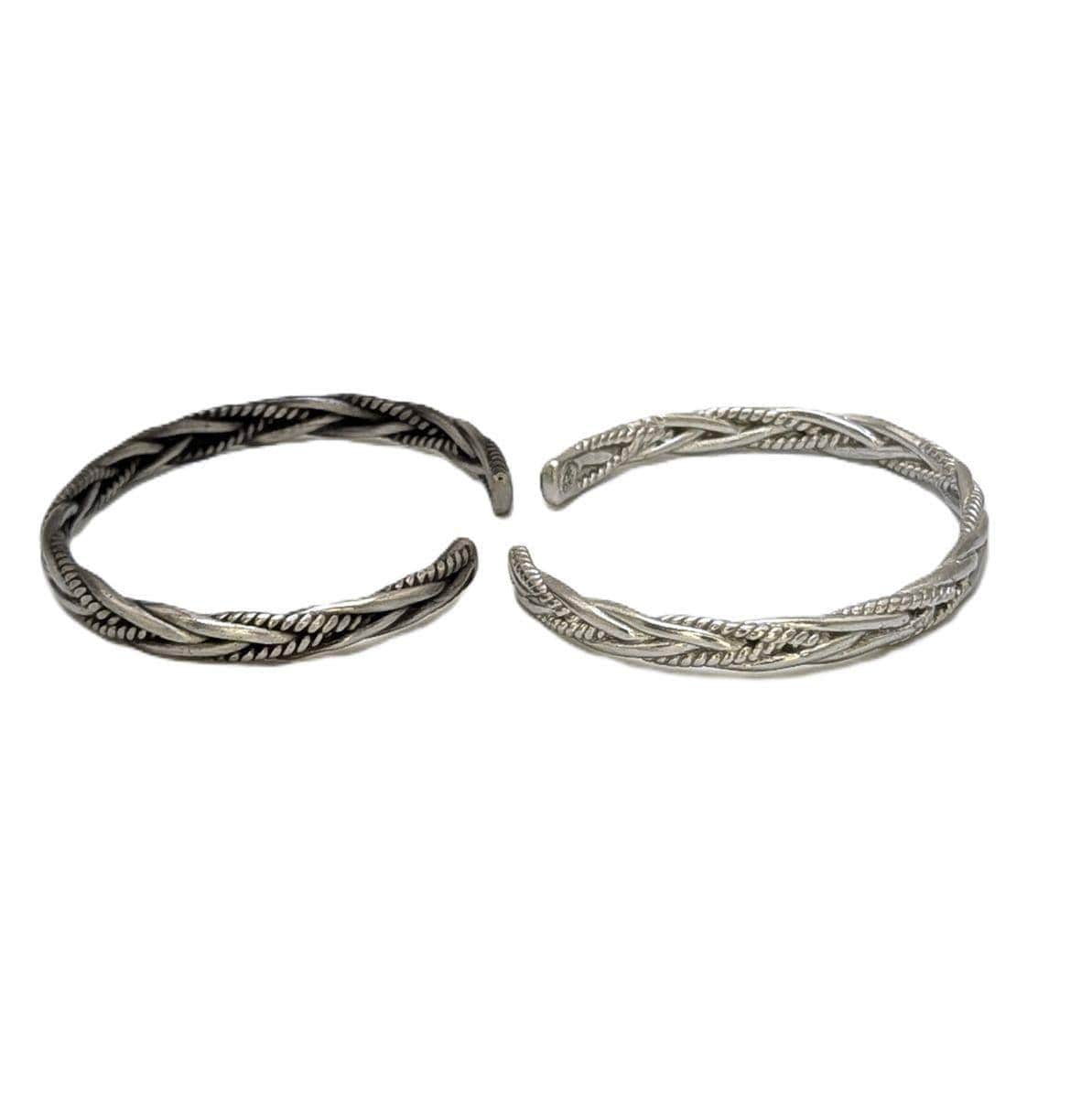 Intertwined Classic Unisex Pewter Cuff Bracelet