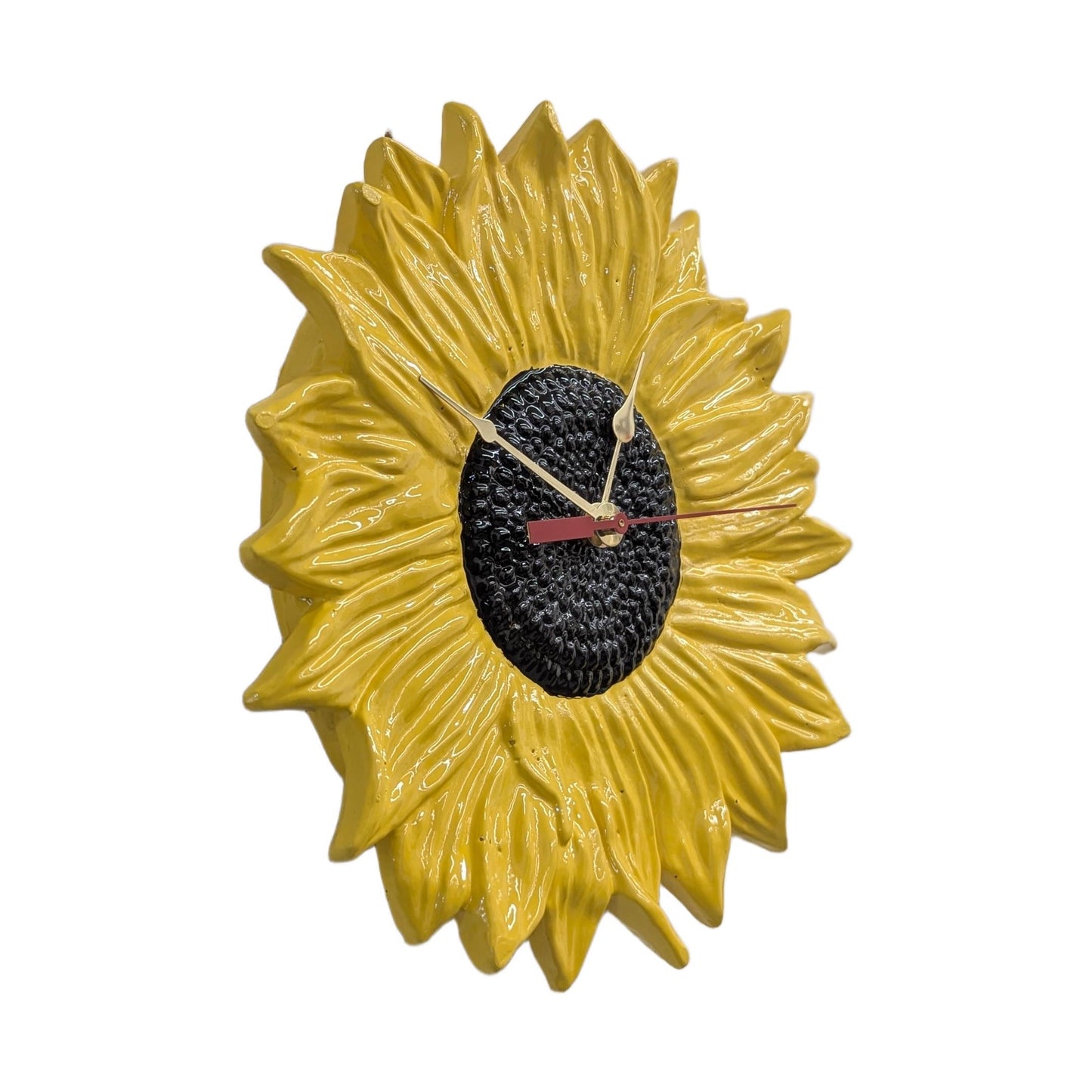 Sunflower Wall Clock Decor Genuine Silent Seiko Quartz Movement Battery Included