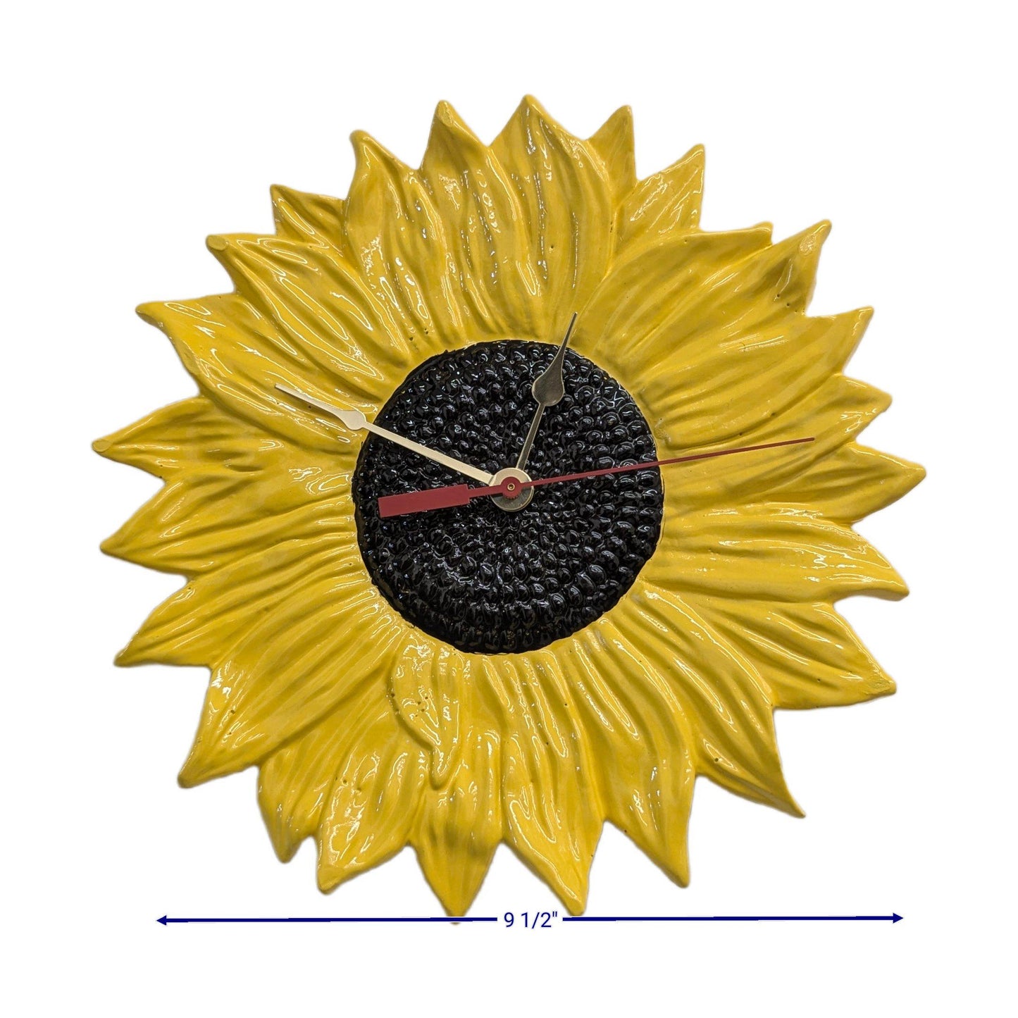 Sunflower Wall Clock Decor Genuine Silent Seiko Quartz Movement Battery Included