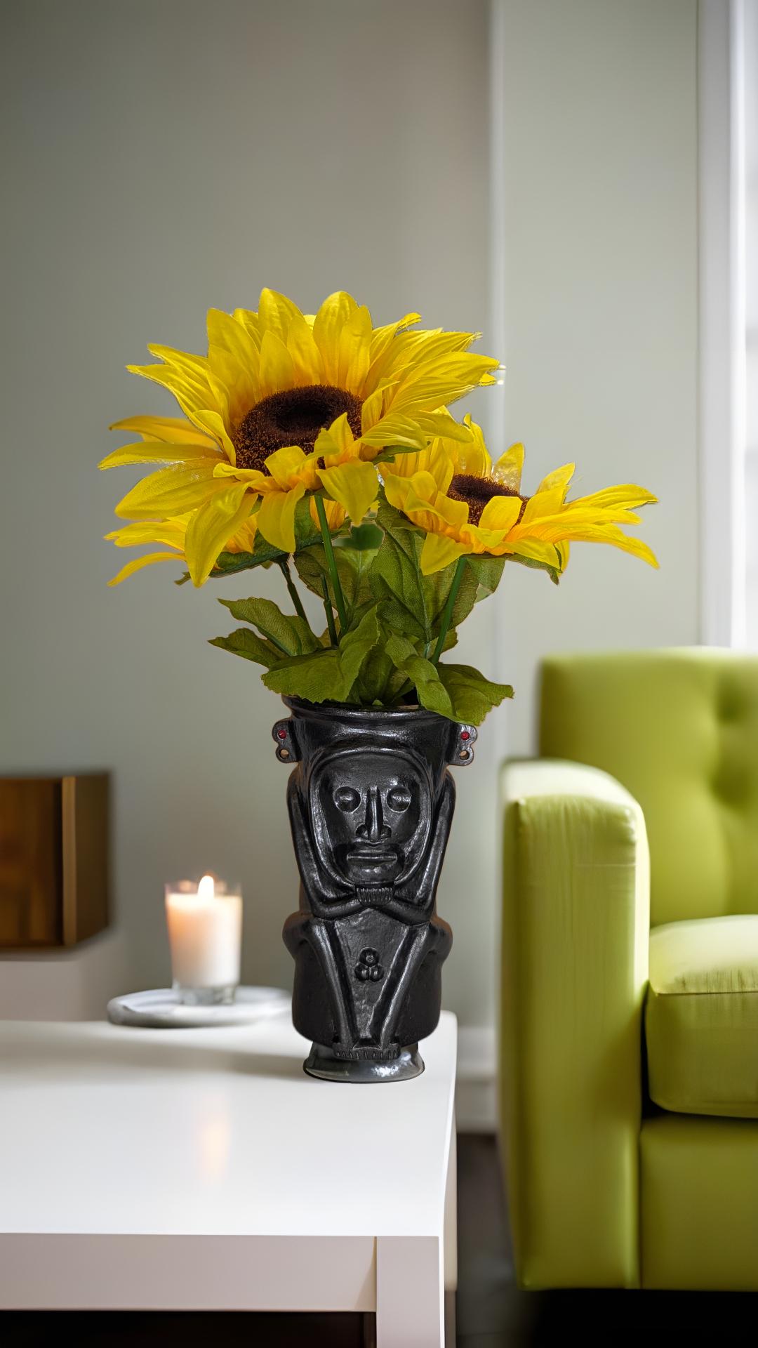 Behique Taíno Priest Shaman Vase Handmade Cultural Heritage Rustic Design