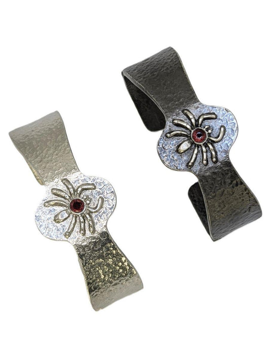 Stylish Spider Pewter Cuff Bracelet Urban Style