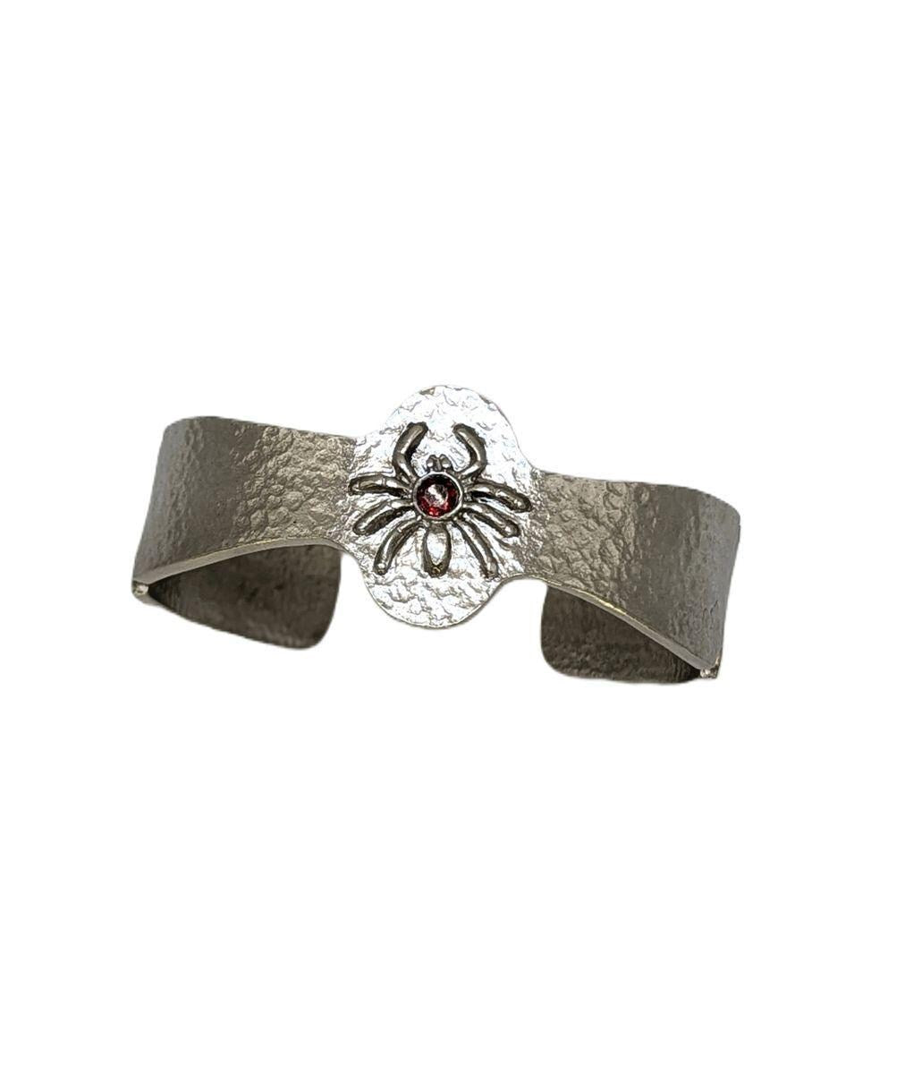 Stylish Spider Pewter Cuff Bracelet Urban Style