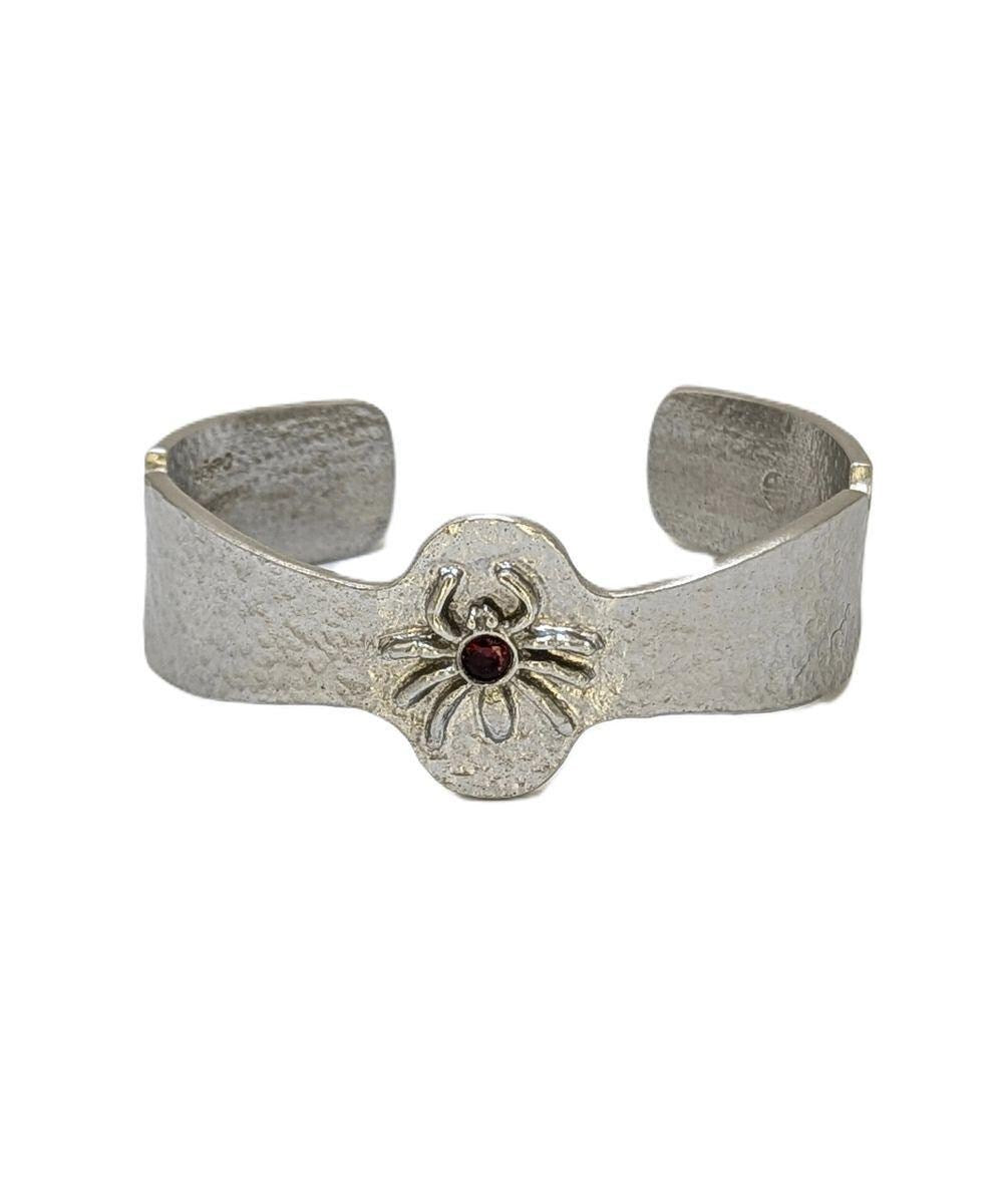 Stylish Spider Pewter Cuff Bracelet Urban Style
