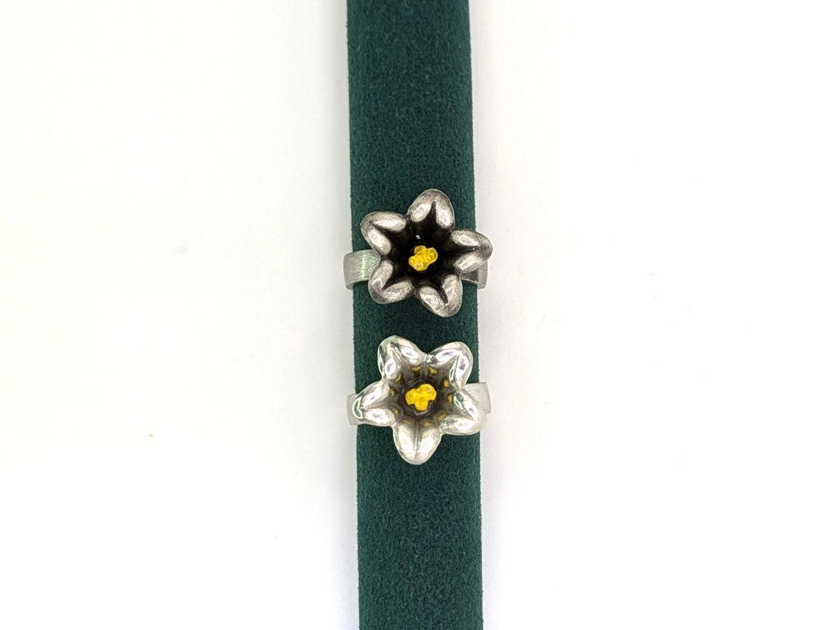 Artisan Bellflower Pewter Ring adjustable Fit