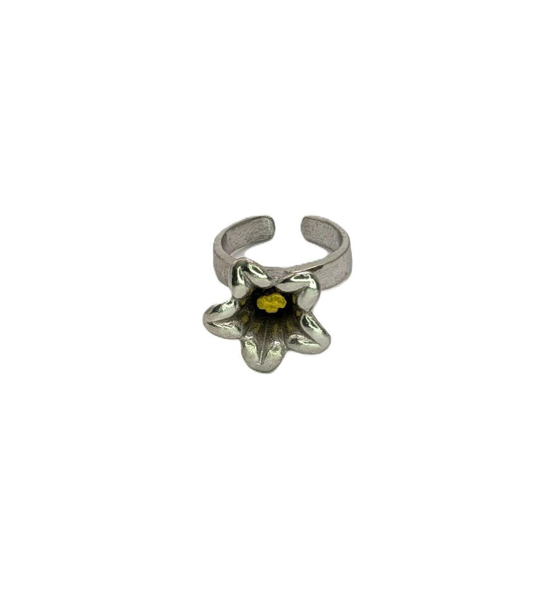 Artisan Bellflower Pewter Ring adjustable Fit