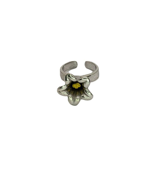 Artisan Bellflower Pewter Ring adjustable Fit