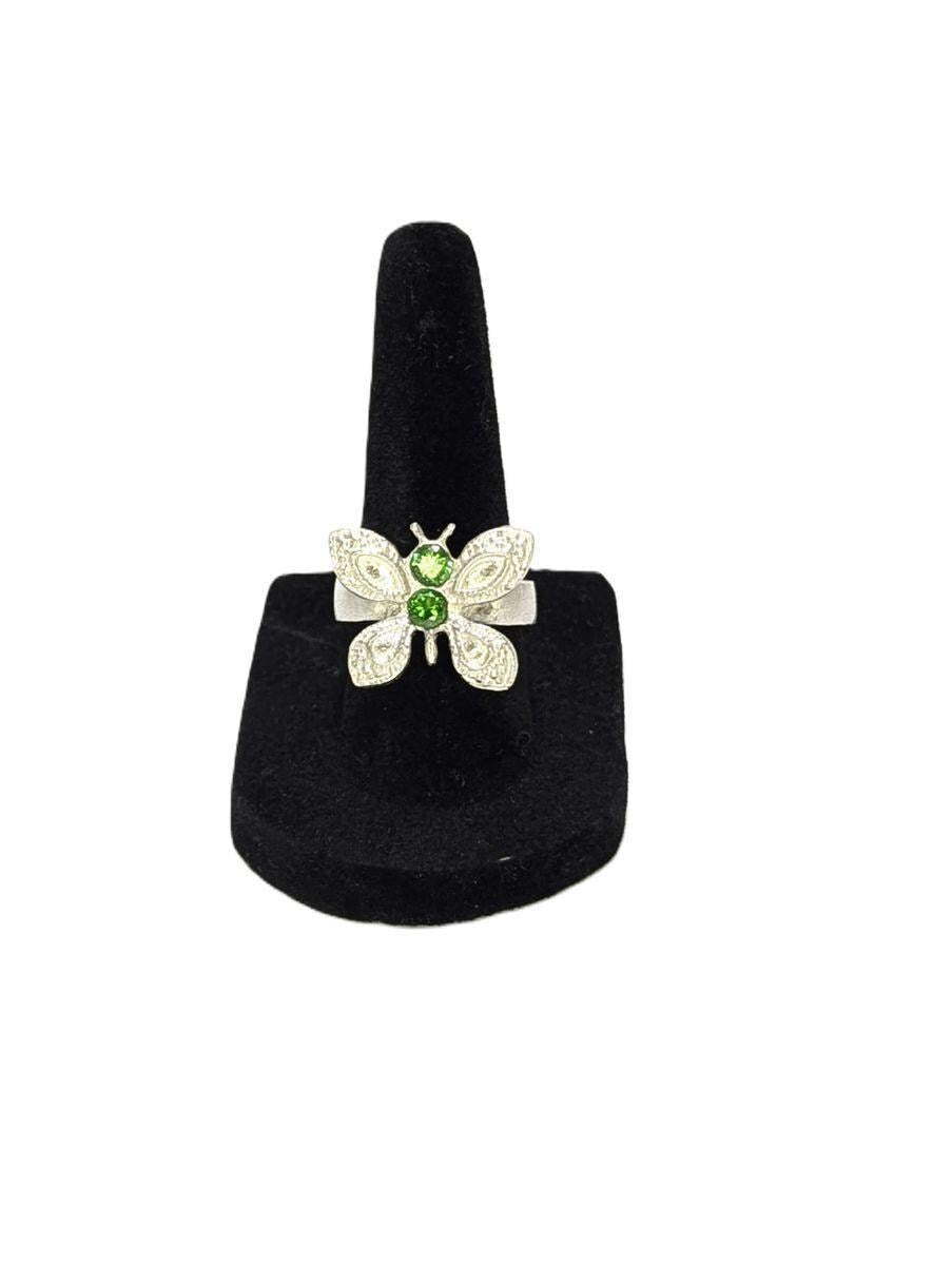 Elegant Butterfly Pewter Adjustable Ring