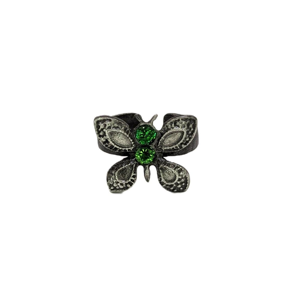 Elegant Butterfly Pewter Adjustable Ring