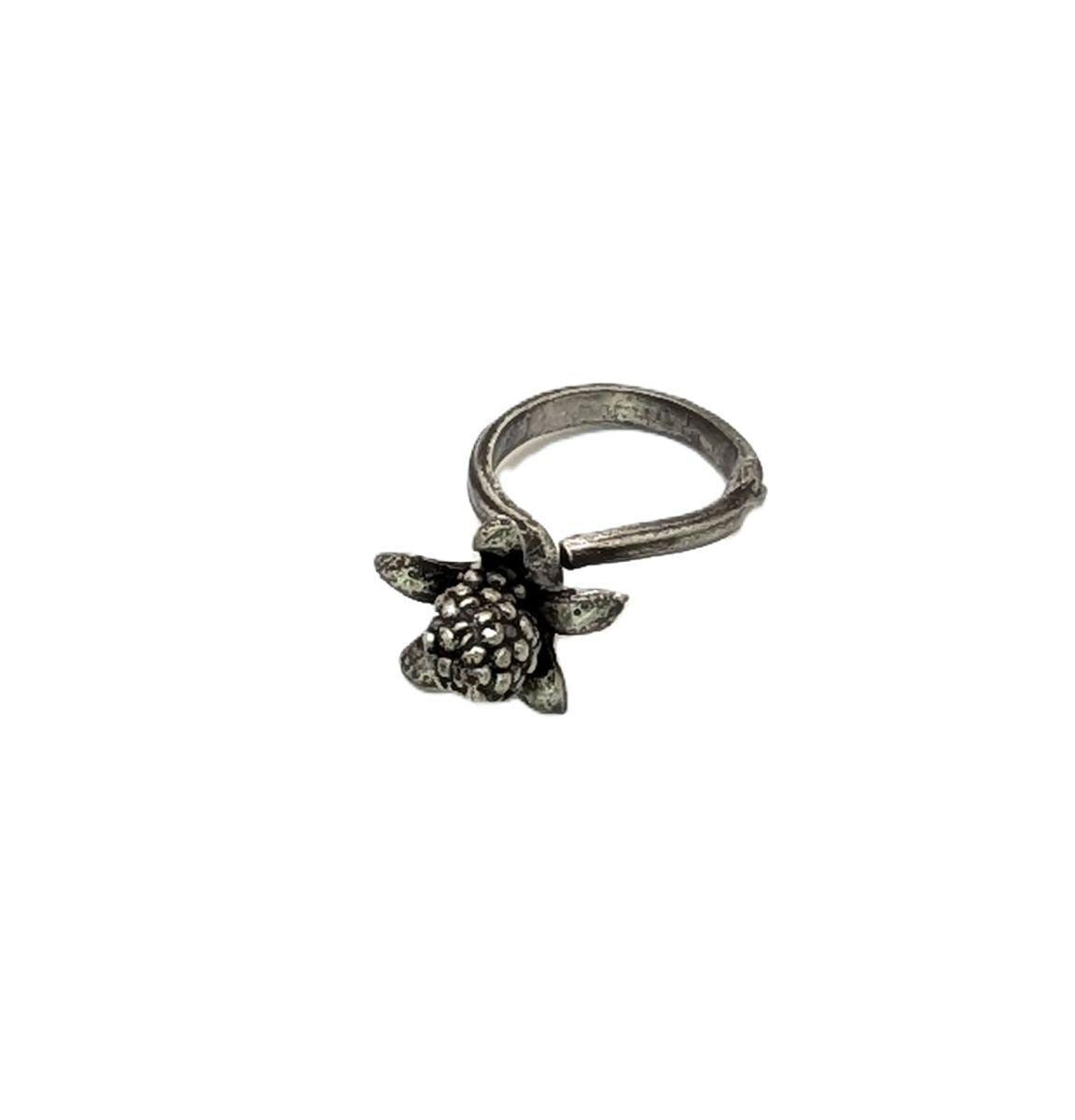 Blackberry Pewter Adjustable Ring Inspired by Nature