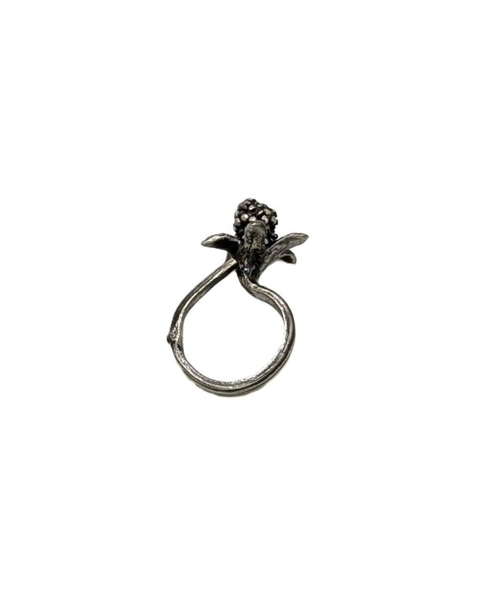 Blackberry Pewter Adjustable Ring Inspired by Nature