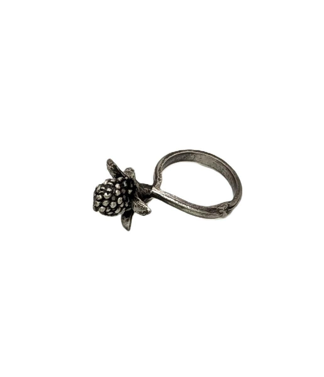 Blackberry Pewter Adjustable Ring Inspired by Nature