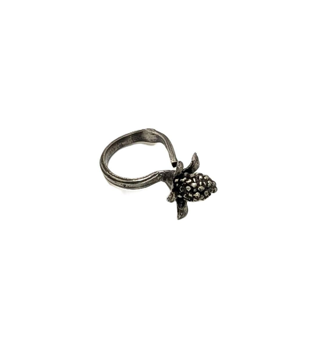 Blackberry Pewter Adjustable Ring Inspired by Nature