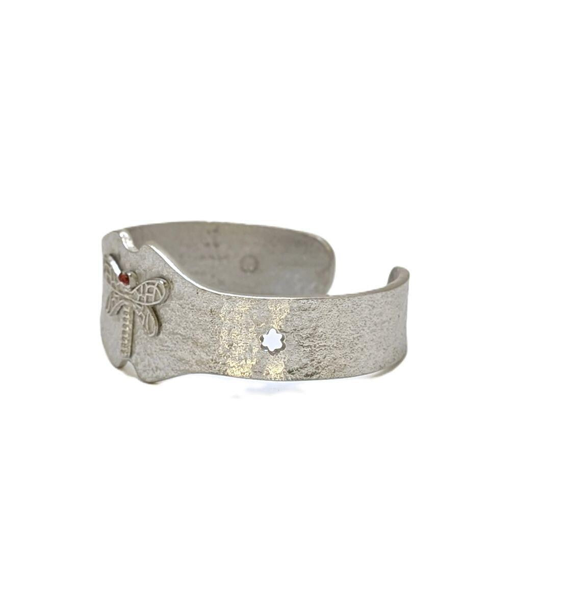 Chic Pewter Dragonfly Cuff Bracelet