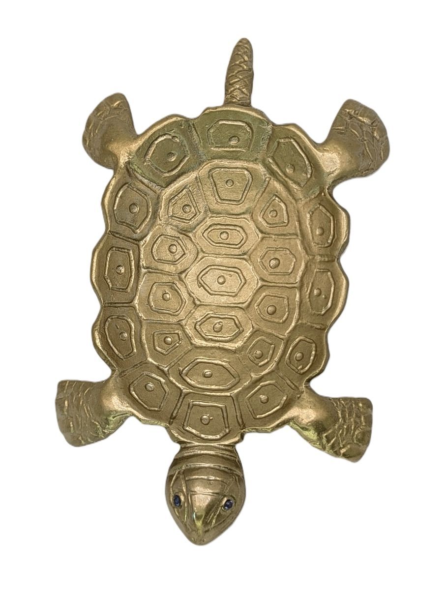 Small Pewter Turtle Dish Decor