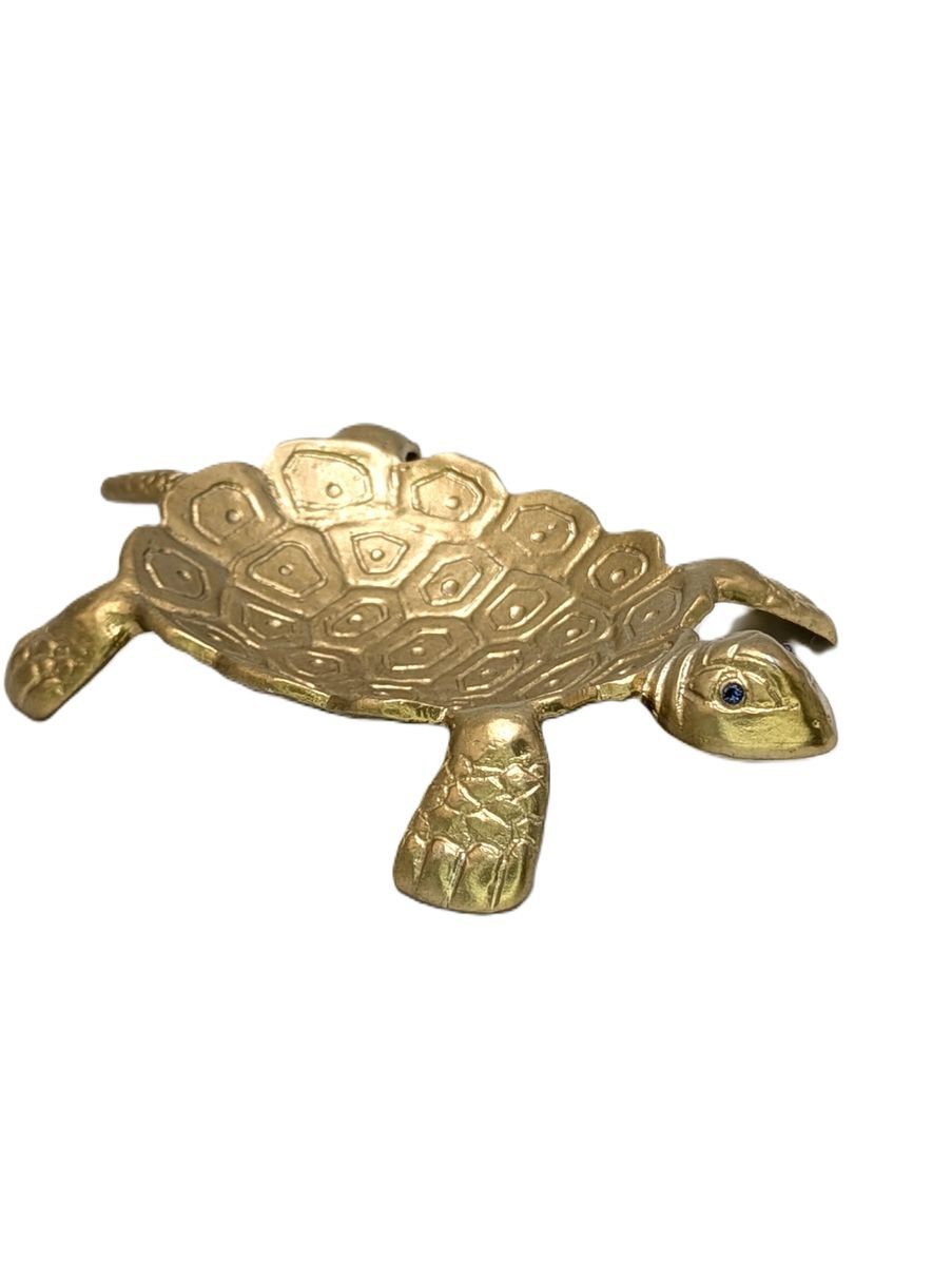 Small Pewter Turtle Dish Decor