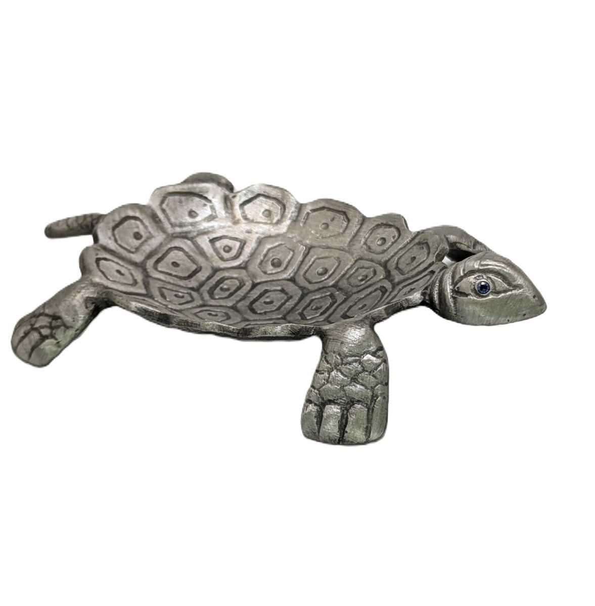 Small Pewter Turtle Dish Decor