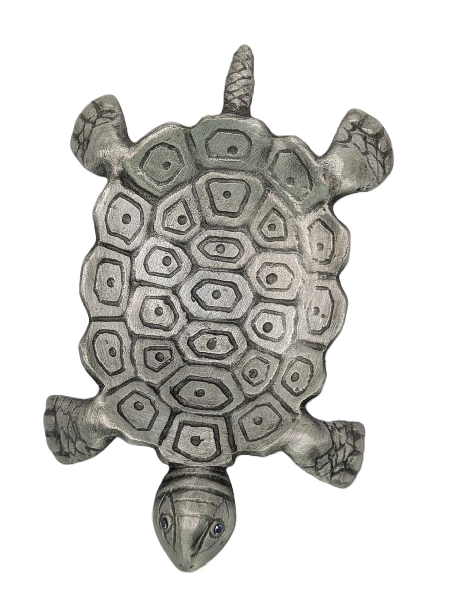 Small Pewter Turtle Dish Decor