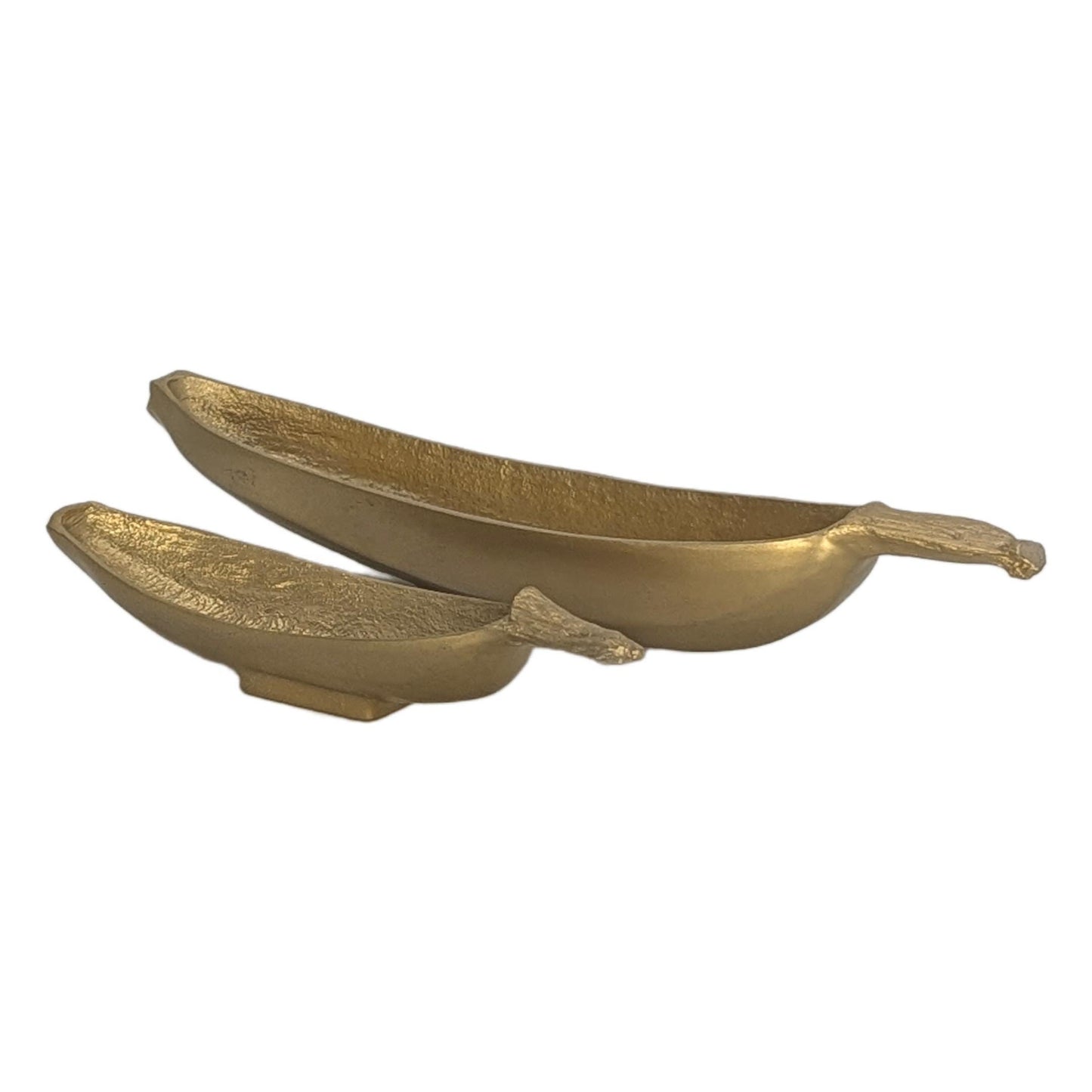 Botanical Pewter Trinket Set Handcrafted Banana Catch all Bowls Unique Tropical Centerpiece