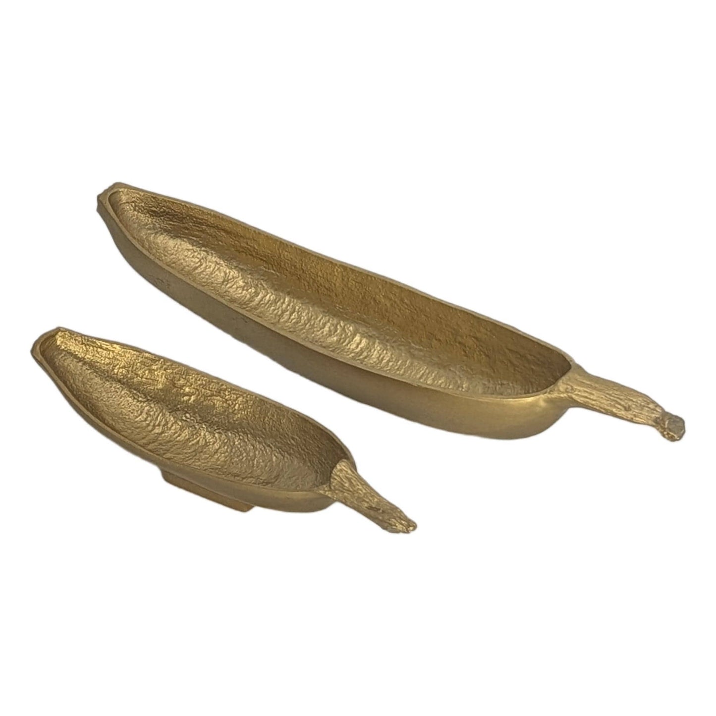 Botanical Pewter Trinket Set Handcrafted Banana Catch all Bowls Unique Tropical Centerpiece