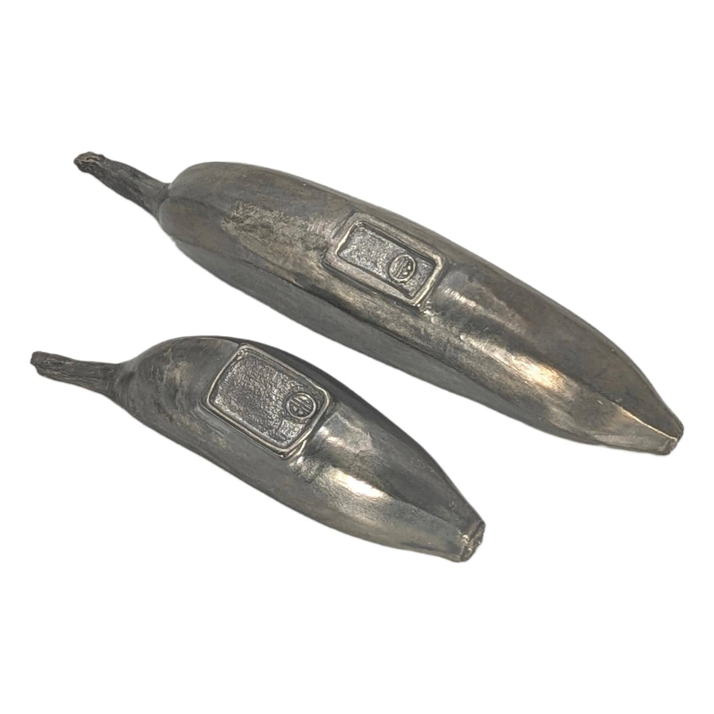 Botanical Pewter Trinket Set Handcrafted Banana Catch all Bowls Unique Tropical Centerpiece