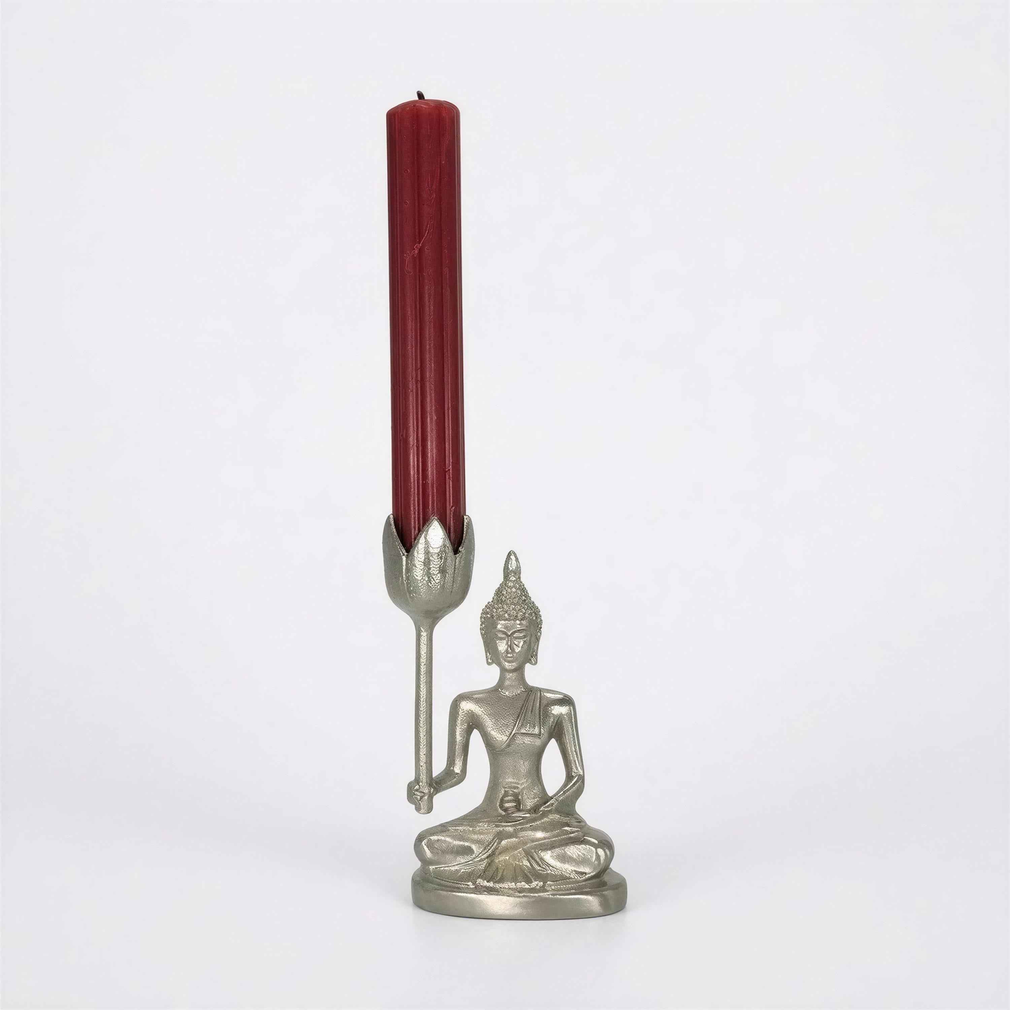 Medicine Buddha Figurine Handmade Pewter Candle Holder zen Decor