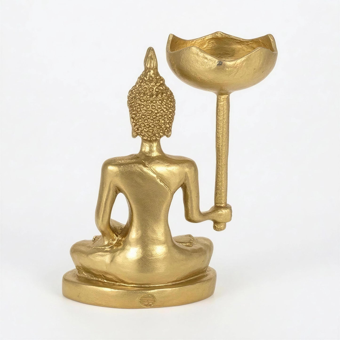 Medicine Buddha Figurine Handmade Pewter Candle Holder zen Decor