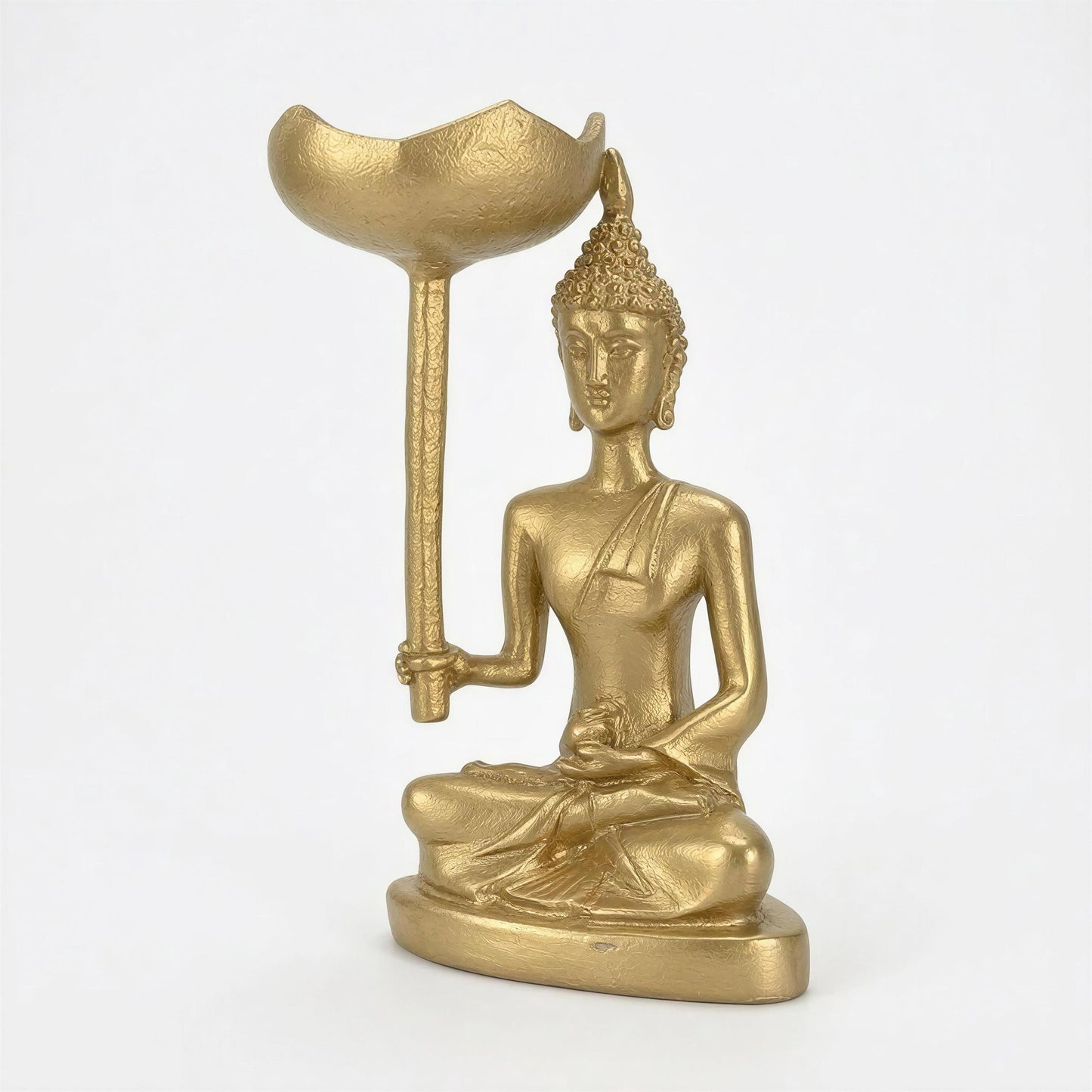 Medicine Buddha Figurine Handmade Pewter Candle Holder zen Decor