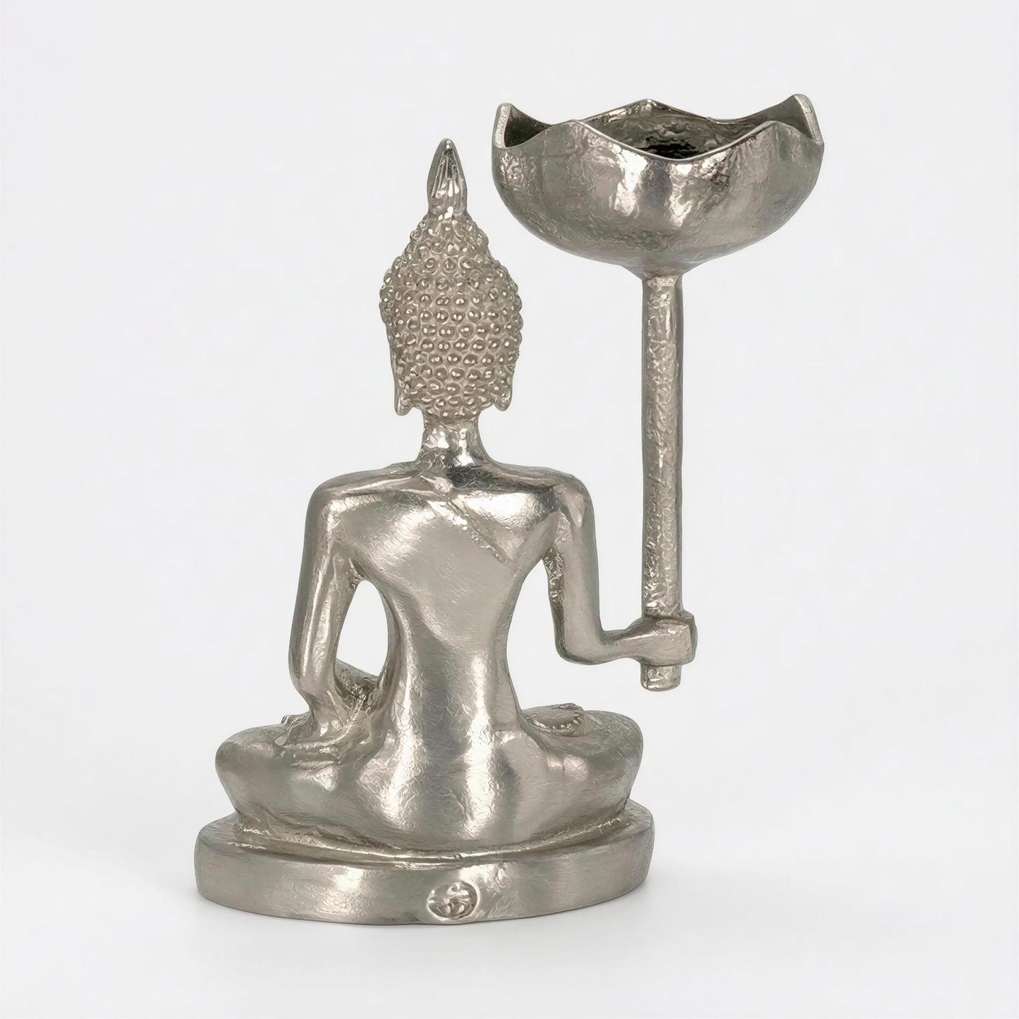 Medicine Buddha Figurine Handmade Pewter Candle Holder zen Decor