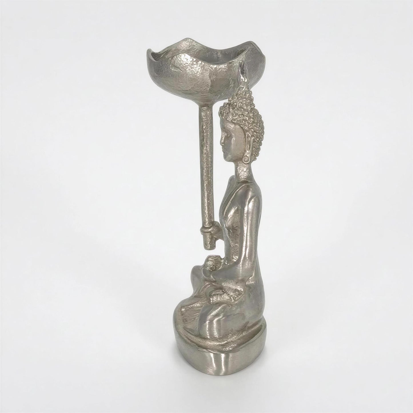 Medicine Buddha Figurine Handmade Pewter Candle Holder zen Decor