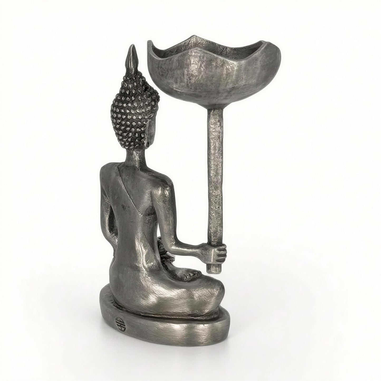 Medicine Buddha Figurine Handmade Pewter Candle Holder zen Decor