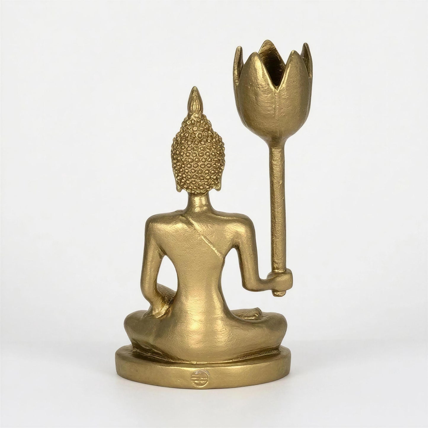 Medicine Buddha Figurine Handmade Pewter Candle Holder zen Decor