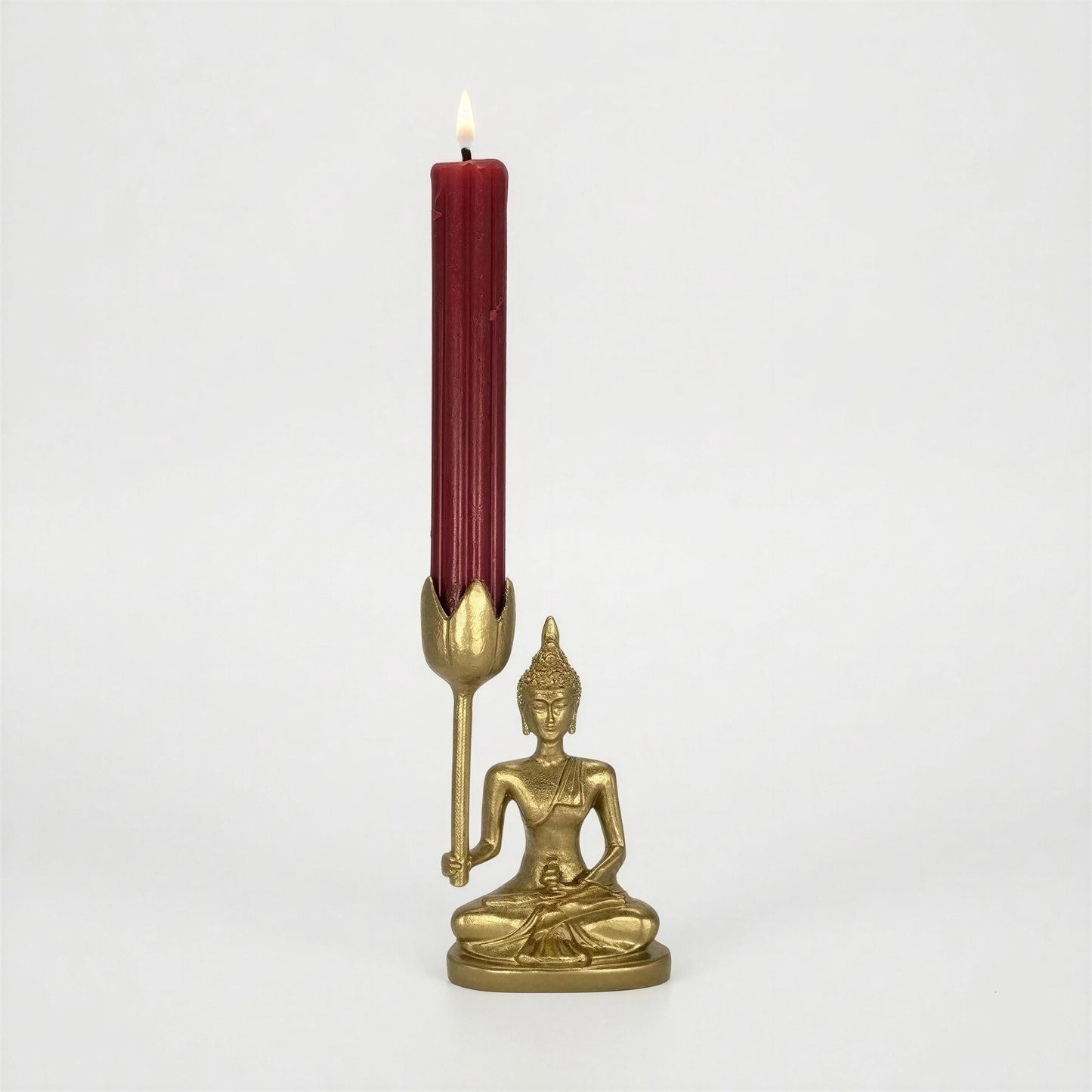 Medicine Buddha Figurine Handmade Pewter Candle Holder zen Decor