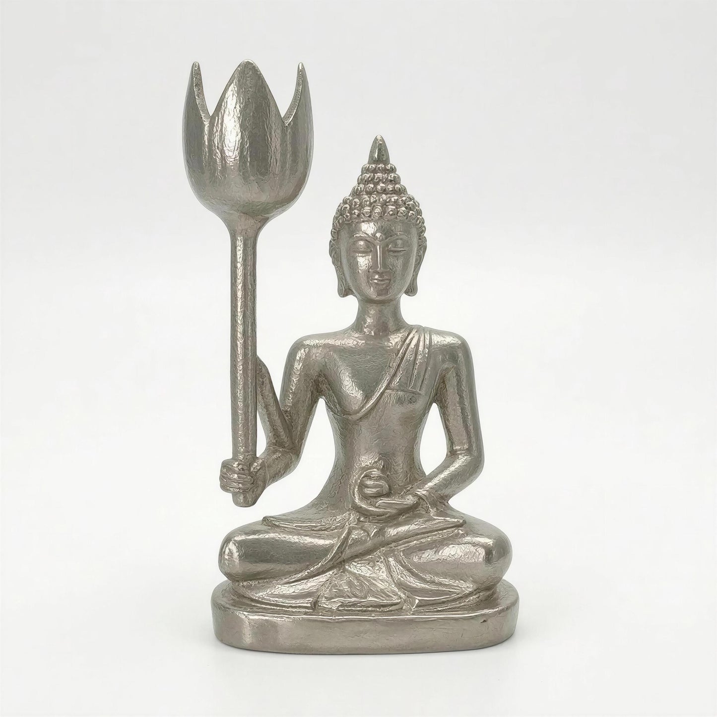 Medicine Buddha Figurine Handmade Pewter Candle Holder zen Decor