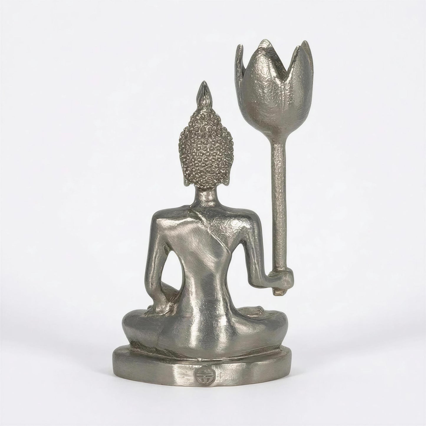 Medicine Buddha Figurine Handmade Pewter Candle Holder zen Decor
