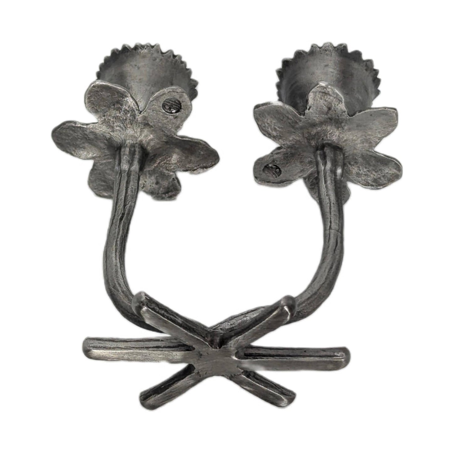 Daffodil Minimalist Pewter Double Candlestick Holder Inspired by Nature.