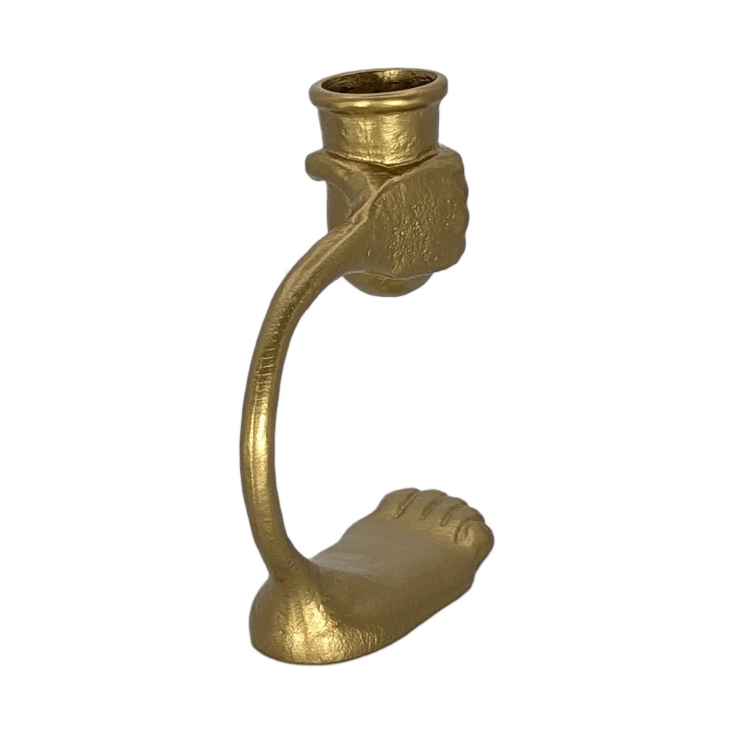 Step Into The Light Handcrafted Surrealist Pewter Candle Holder