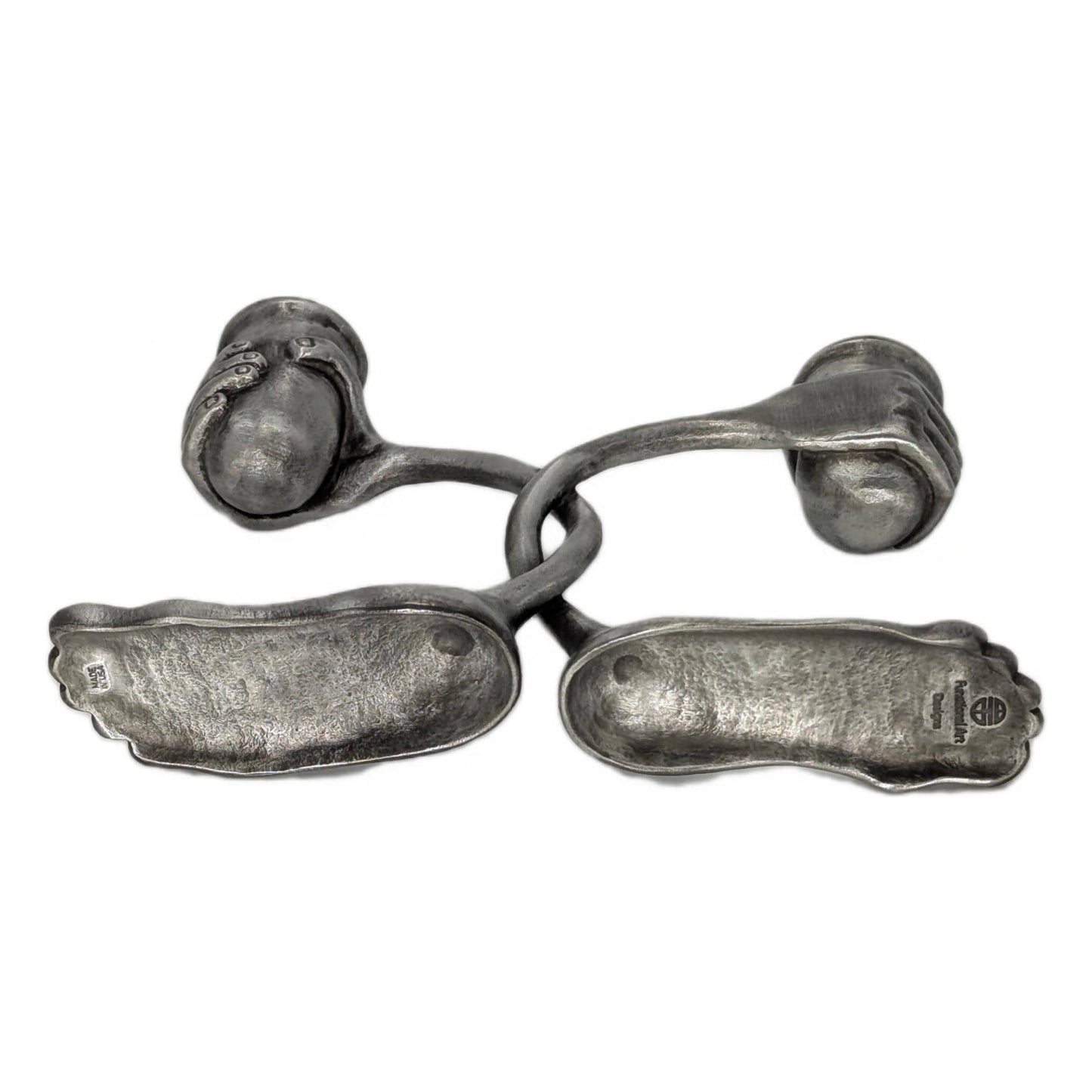 Step Into The Light Handcrafted Surrealist Pewter Candle Holder