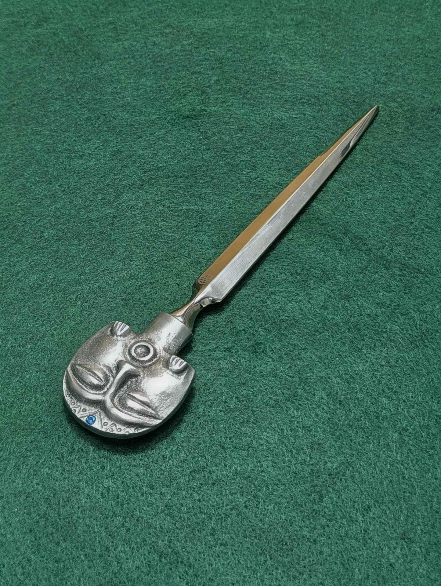 Diosa Luna Taino moon goddess pewter letter opener desk decor collectible