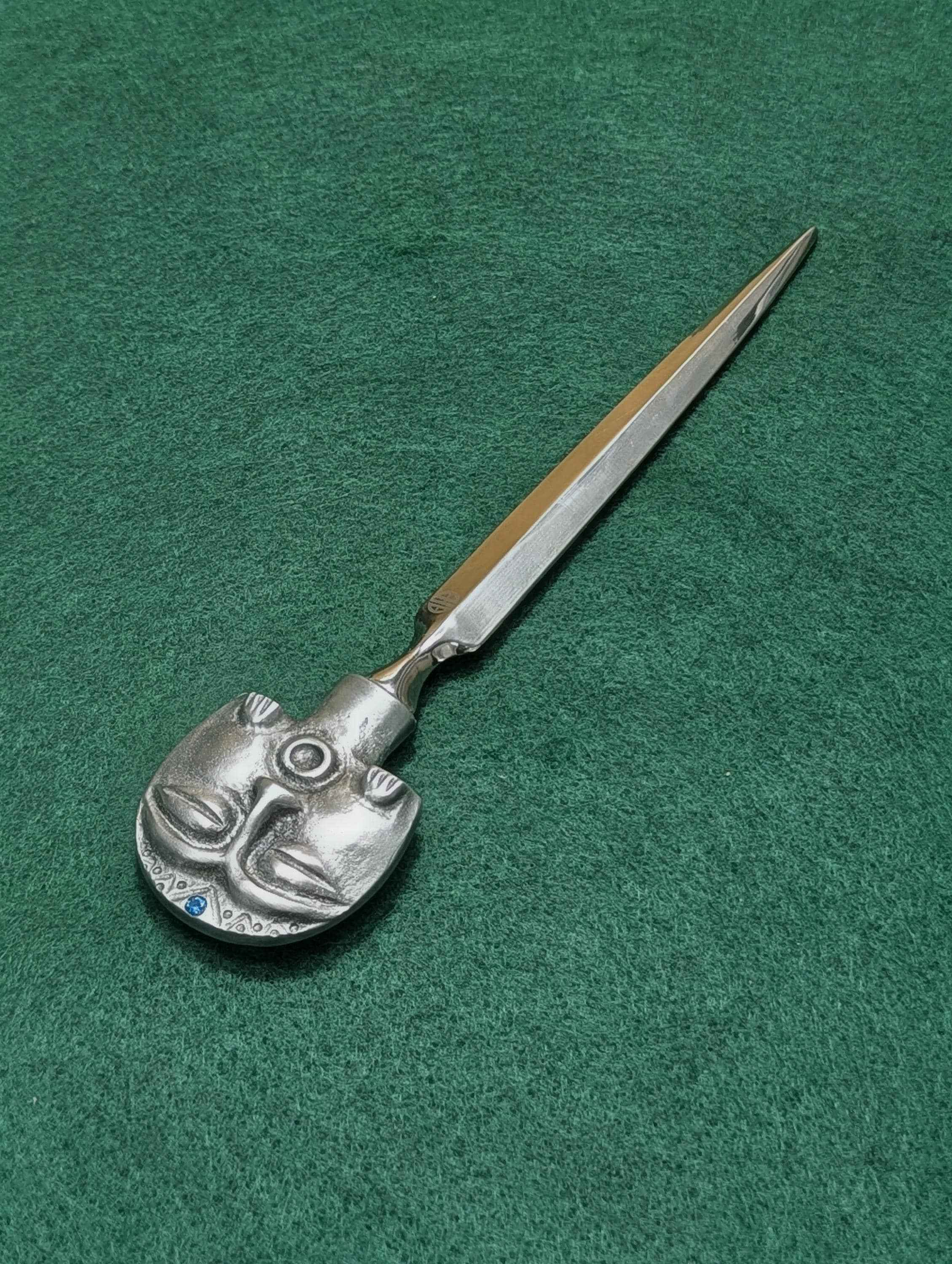 Diosa Luna Taino moon goddess pewter letter opener desk decor collectible