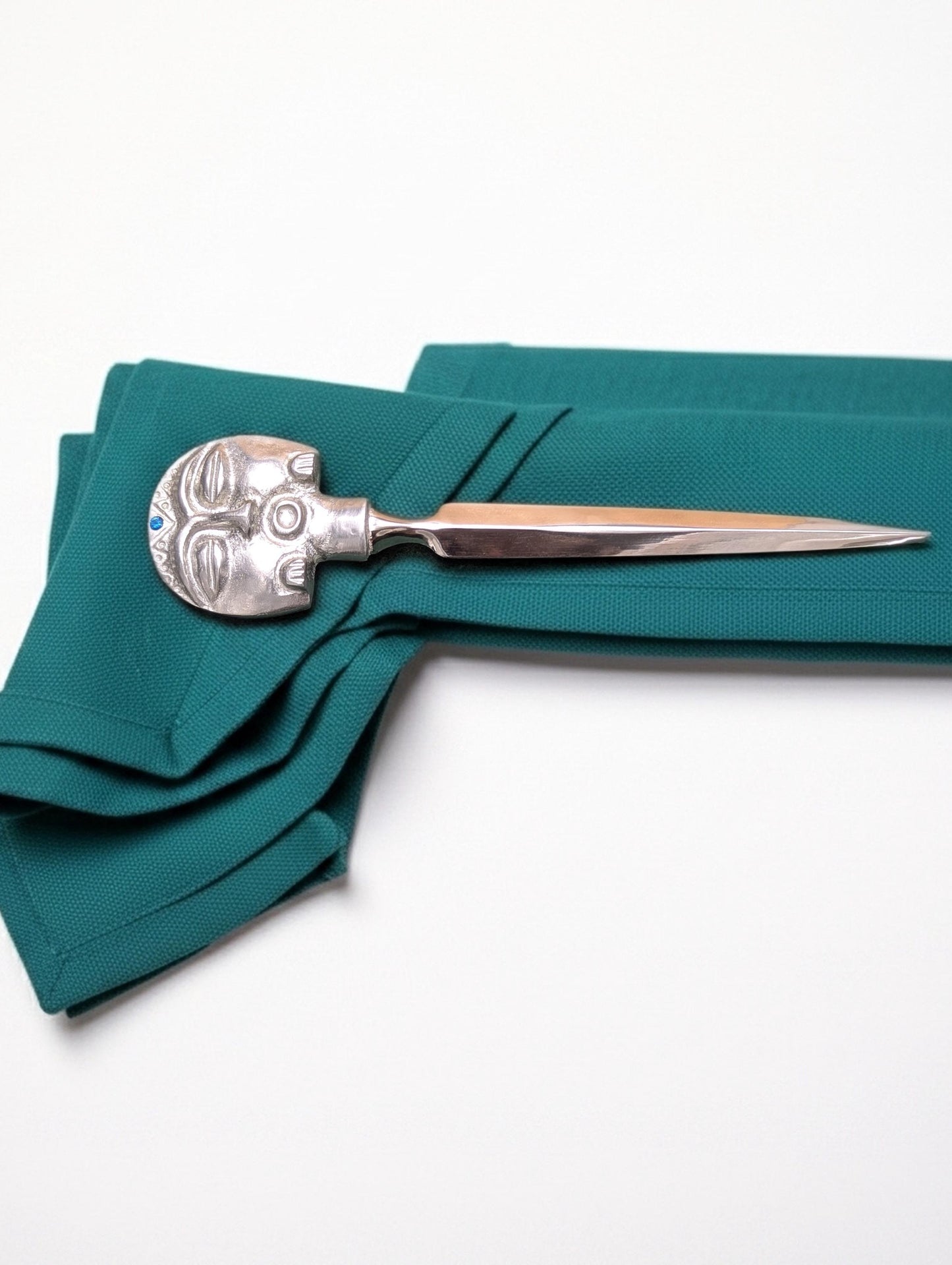 Diosa Luna Taino moon goddess pewter letter opener desk decor collectible