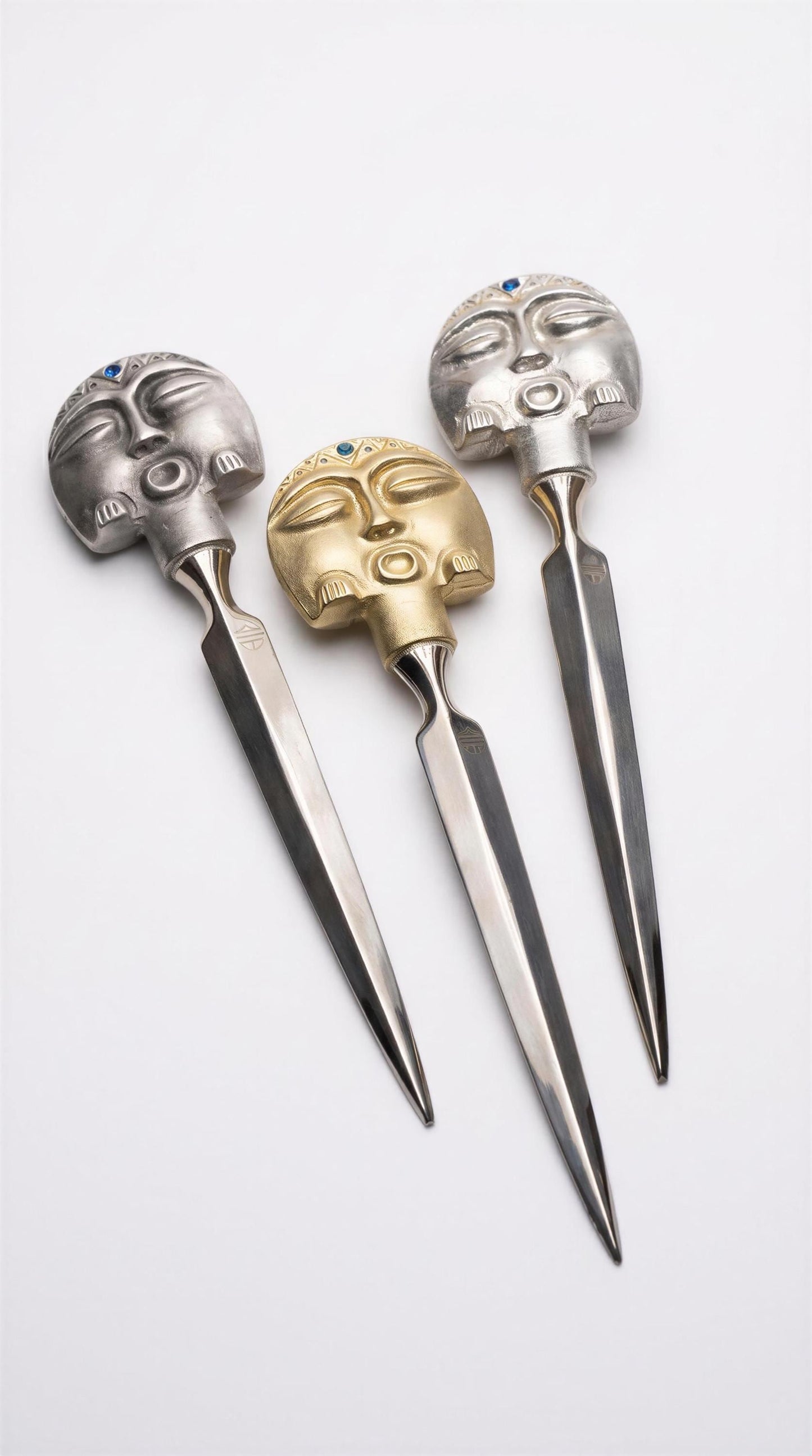 Diosa Luna Taino moon goddess pewter letter opener desk decor collectible