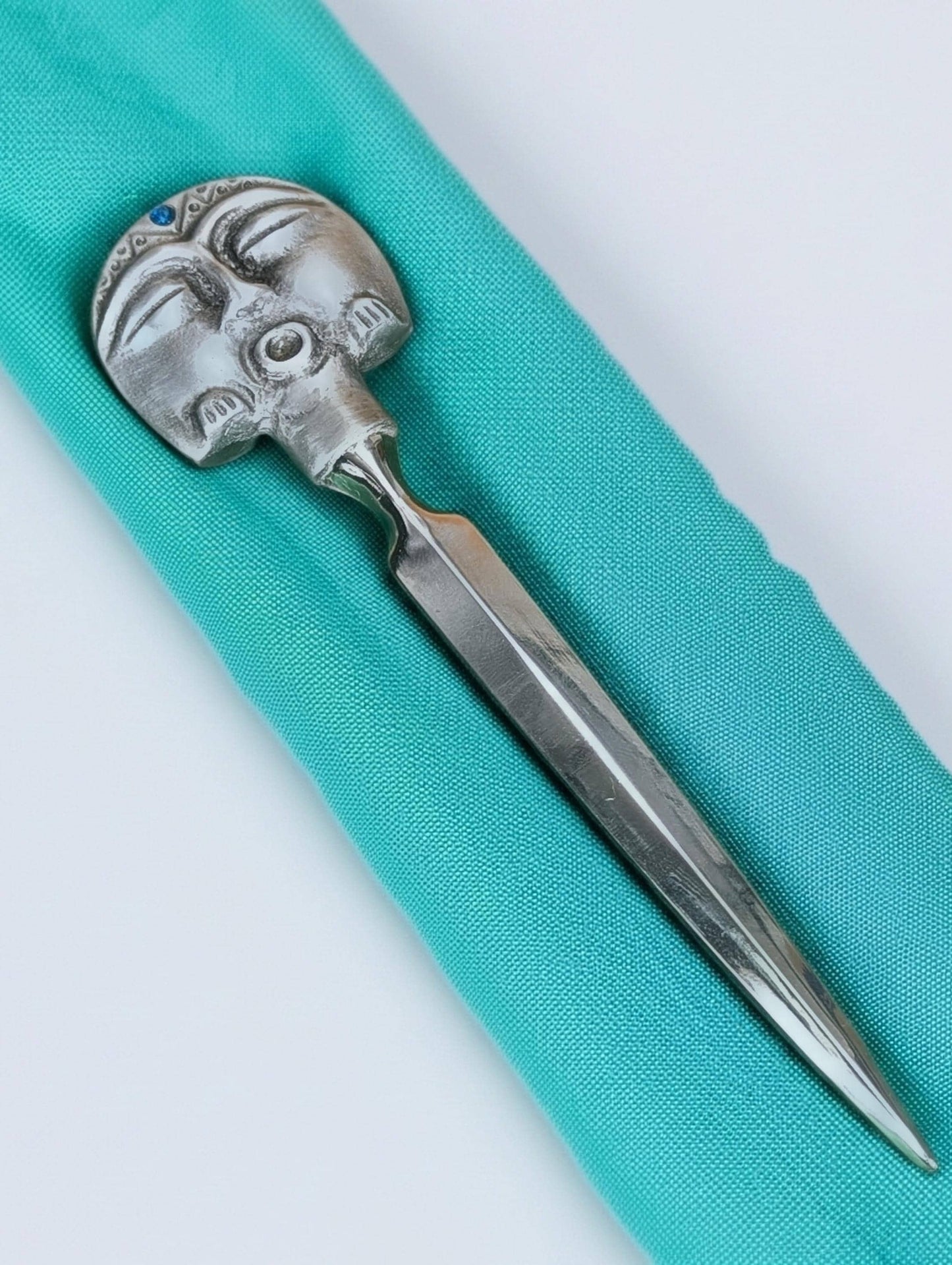Diosa Luna Taino moon goddess pewter letter opener desk decor collectible