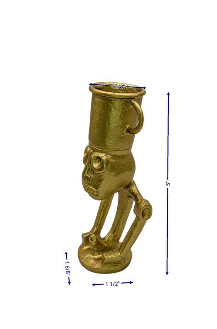 Taino zemi pewter statue pen holder desk decor collectible