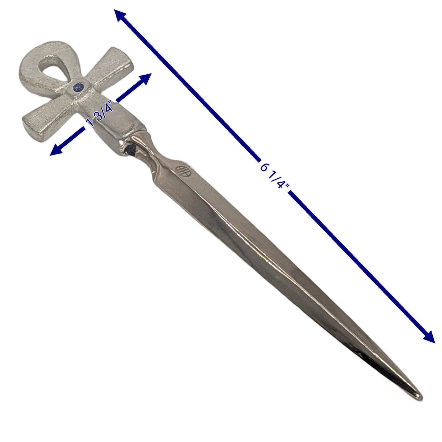 Abrecartas de peltre con forma de Ankh (llave egipcia de la vida) de colección.