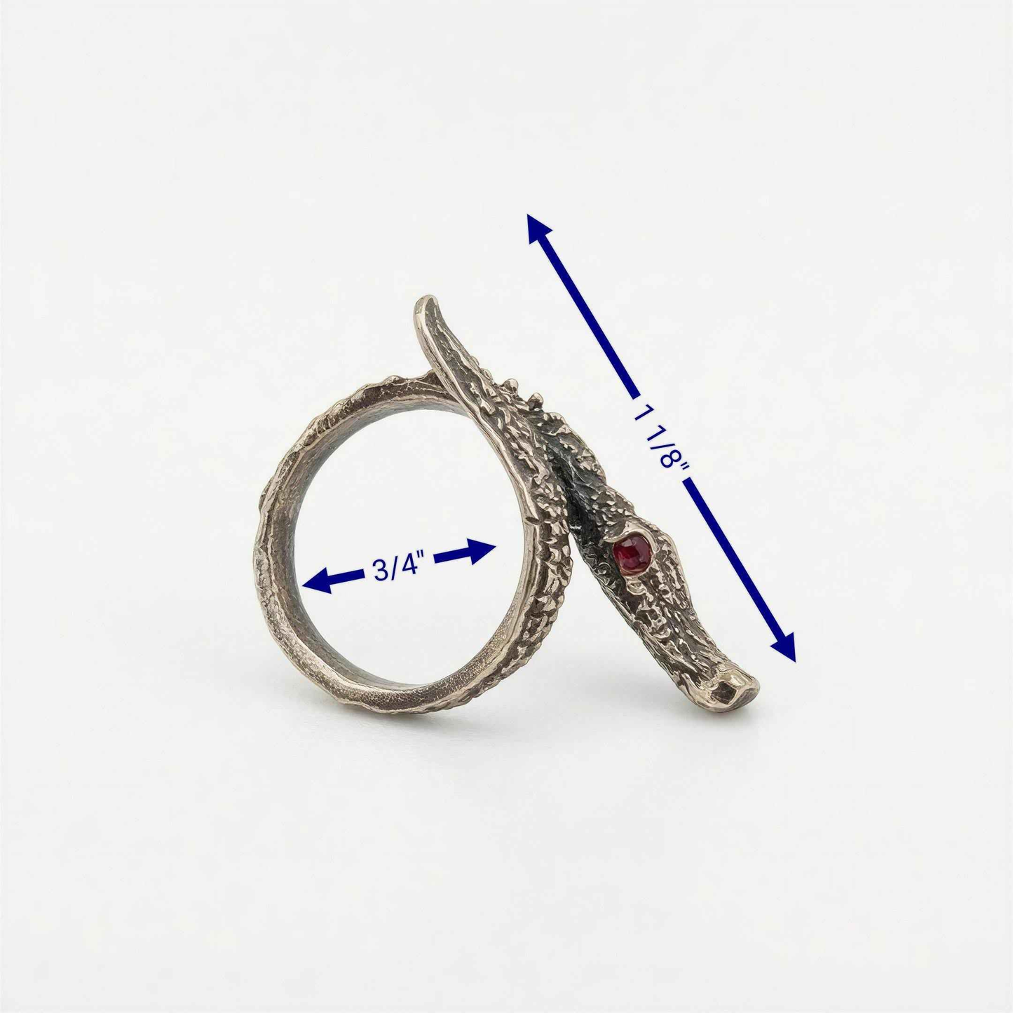 The Ancient Gator Textured Bronze Statement Adjustable Ring