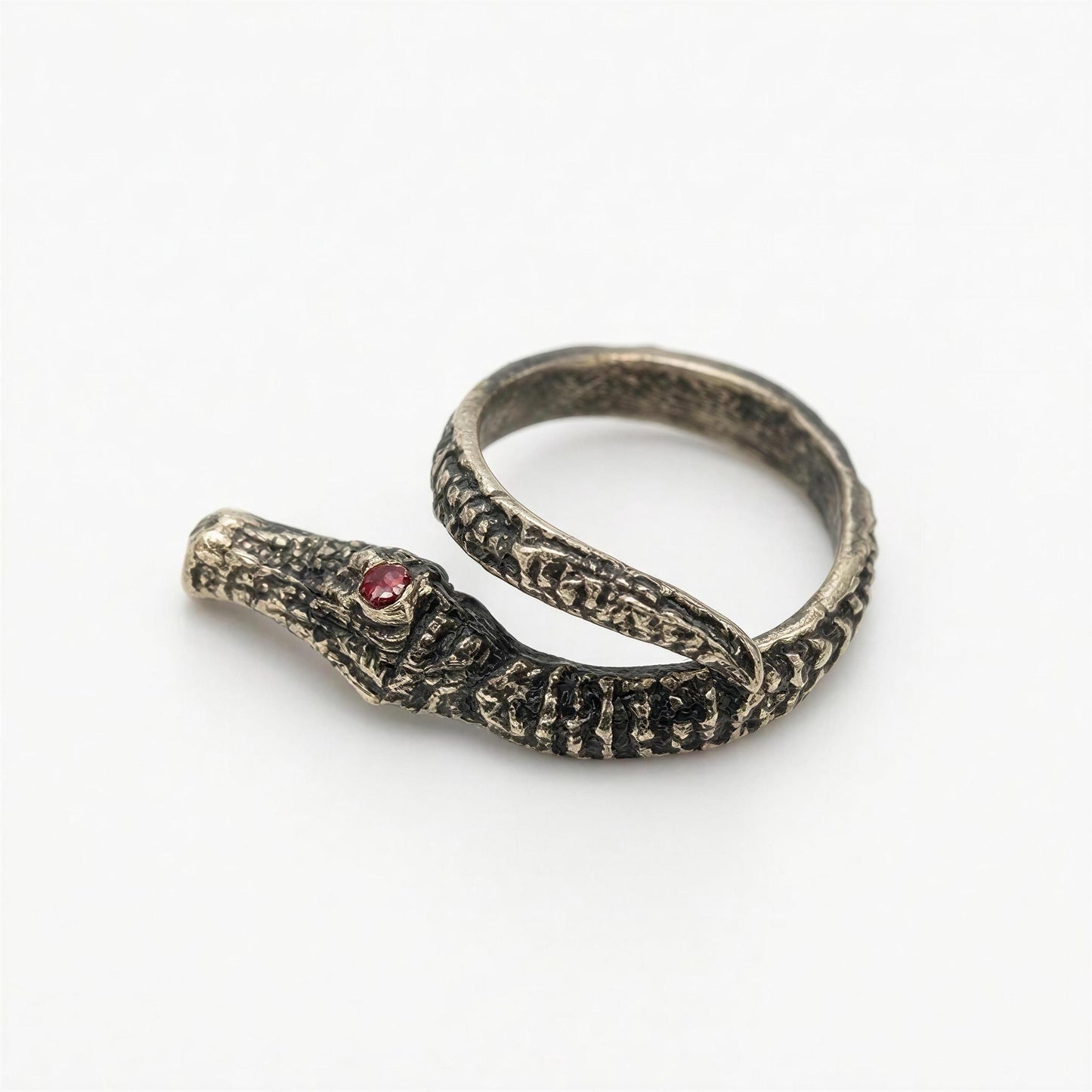 The Ancient Gator Textured Bronze Statement Adjustable Ring