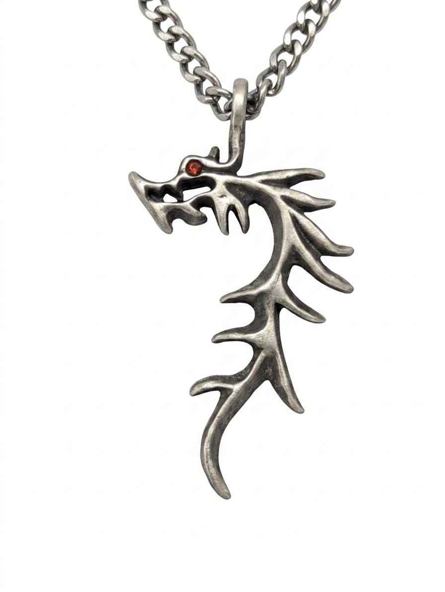 Hand Cast Mythical Dragon Pendant Human Nature Studios Collection
